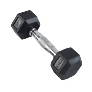 1 Piece Hex Rubber Coated Dumbbell