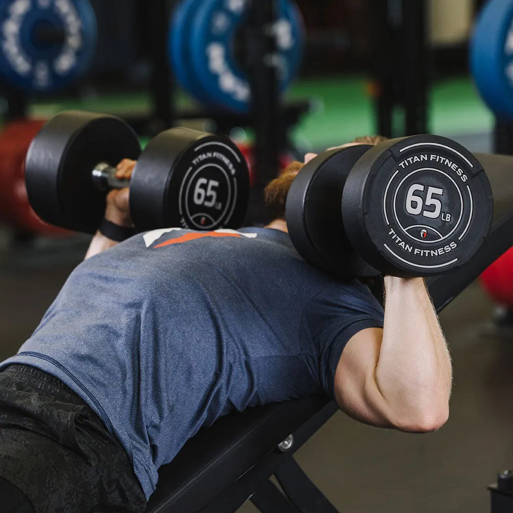 10 LB Pair Round Urethane Dumbbells