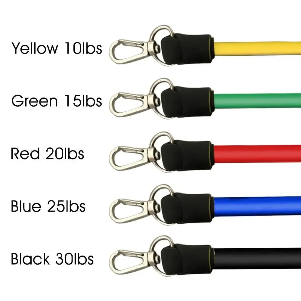 11-Inch Upgrade Resistance Loop Bands - Set of 5 Fitness Bands for Home Exercise, Sports, and Physical Therapy