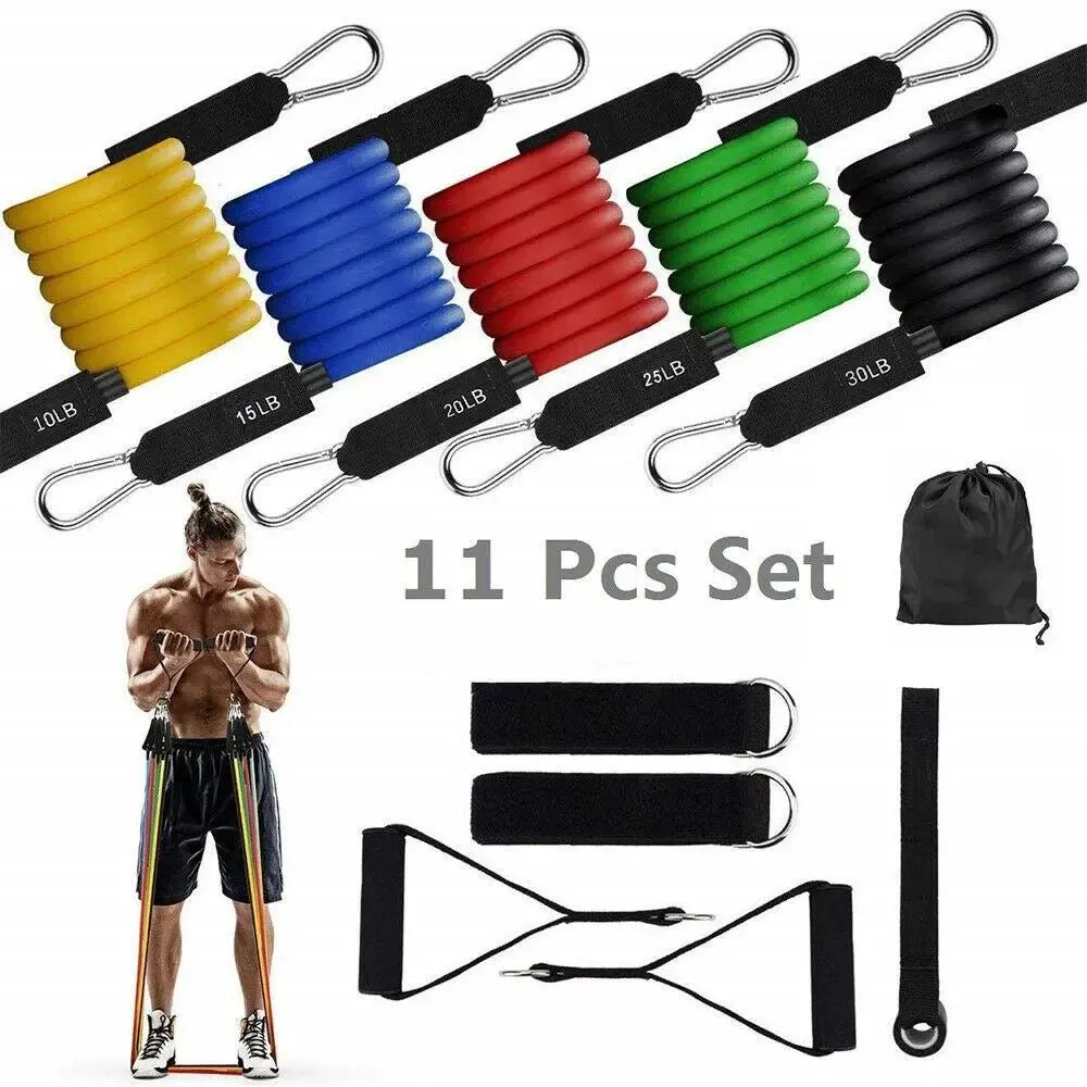 11-Inch Upgrade Resistance Loop Bands - Set of 5 Fitness Bands for Home Exercise, Sports, and Physical Therapy