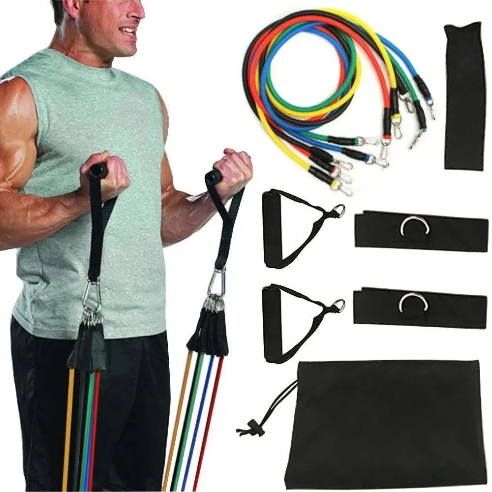 11-Inch Upgrade Resistance Loop Bands - Set of 5 Fitness Bands for Home Exercise, Sports, and Physical Therapy