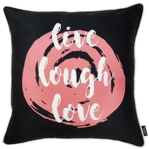 18"x 18" Tropical Live Laugh Love Decorative Throw Pillow Cover