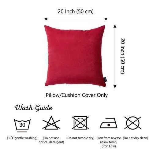 20"x20" Red Honey Decorative Throw Pillow Cover (2 pcs in set)