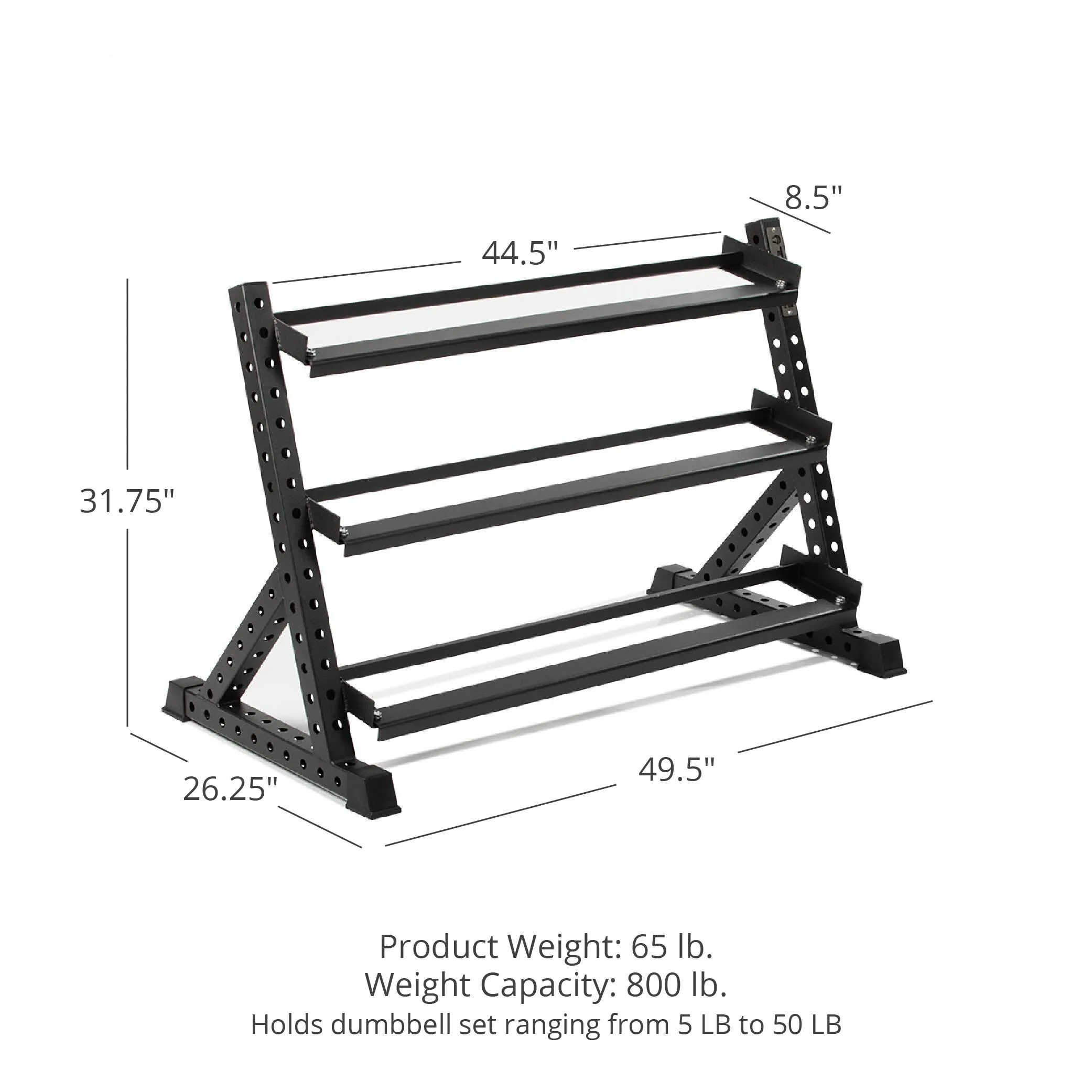 3-Tier Dumbbell Weight Rack