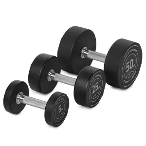 5 LB - 50 LB Set Round Urethane Dumbbells