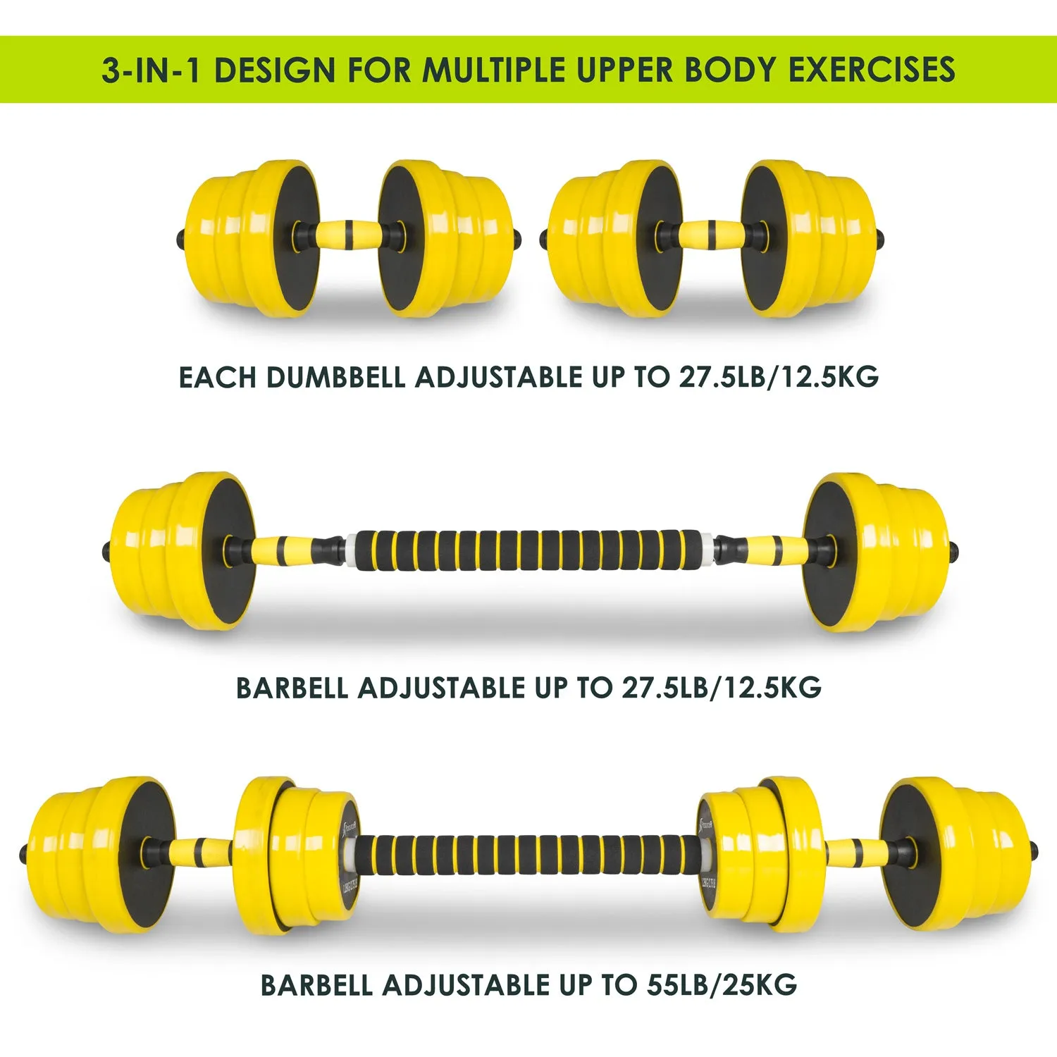 Adjustable Dumbbell and Barbell Set