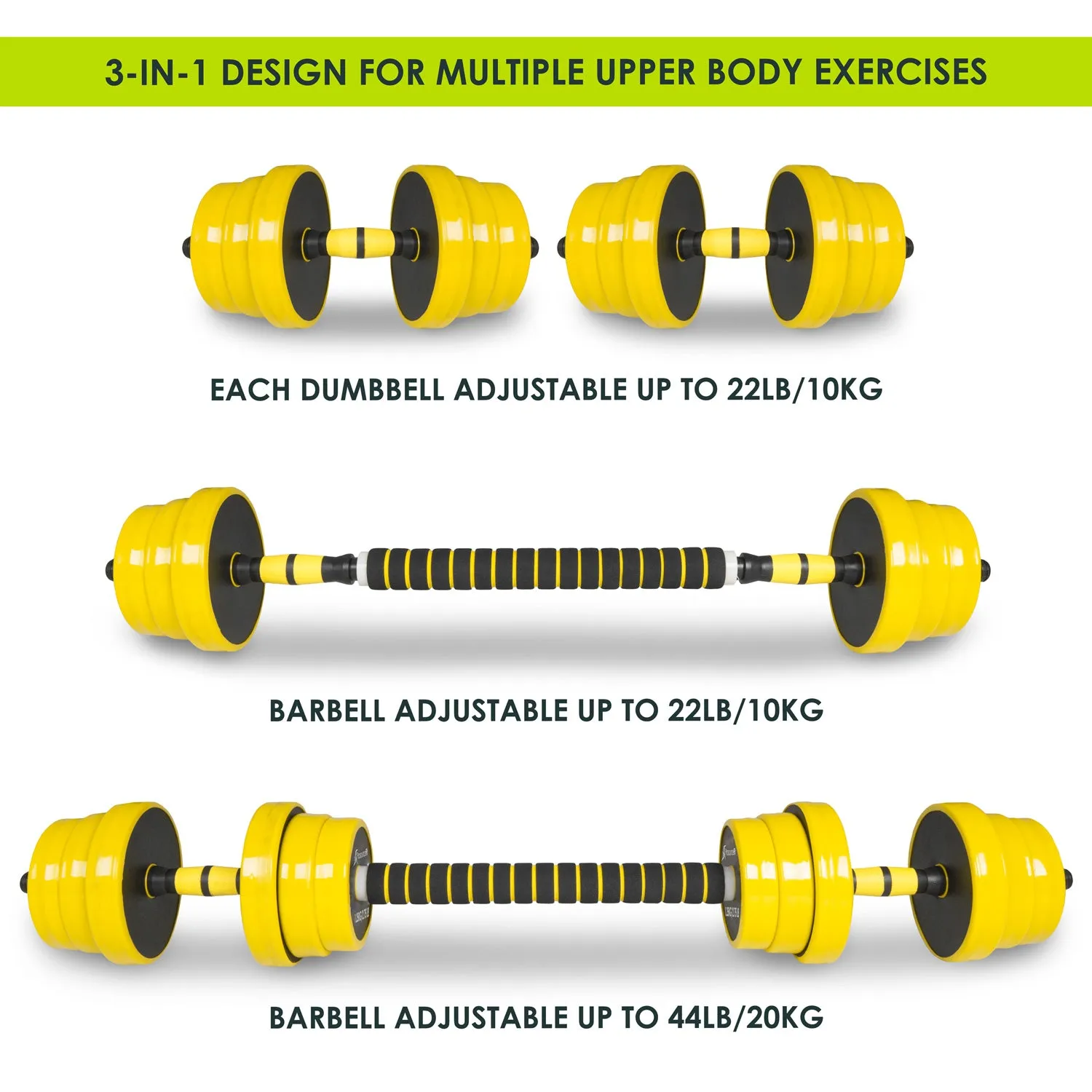 Adjustable Dumbbell and Barbell Set