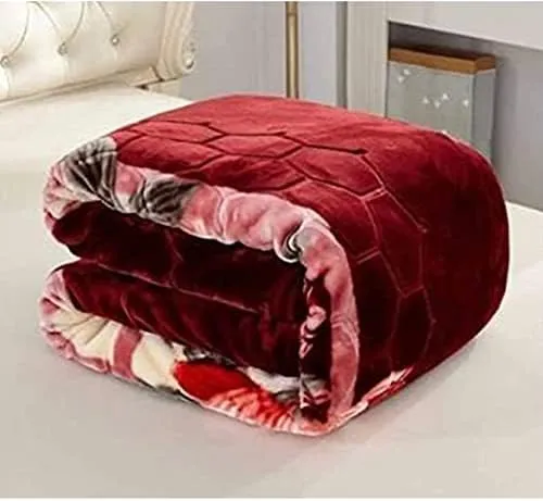 ALCITIC HOME Luxurious Celerrio Warm Mink Blanket Double Bed for Winter. Imported Doubleply heavyduty