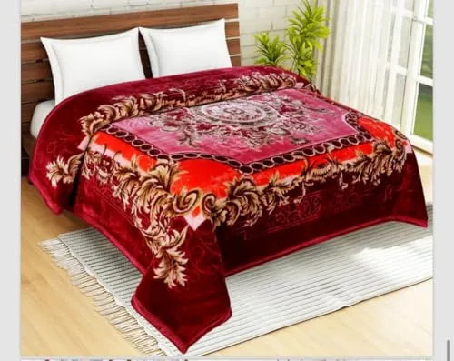 ALCITIC HOME Luxurious Celerrio Warm Mink Blanket Double Bed for Winter. Imported Doubleply heavyduty