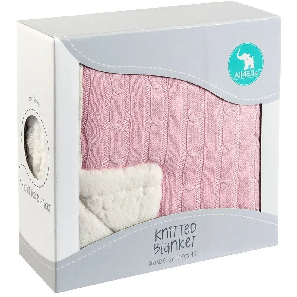 All4Ella - Knitted Blanket Pink