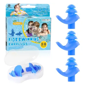 Aquaproof Plus Kids - Hearprotek 3 Pairs Soft Silicone Swimming Ear Plugs for Kids