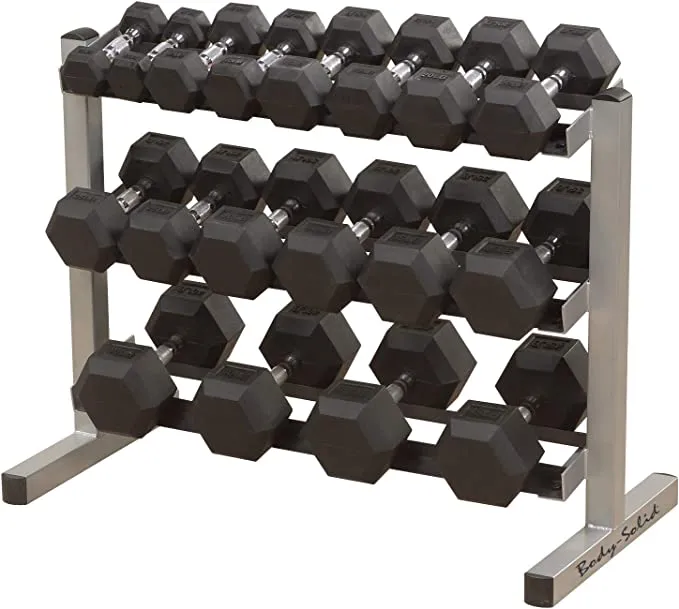 Body-Solid Three-Tier Horizontal Dumbbell Rack (GDR363)