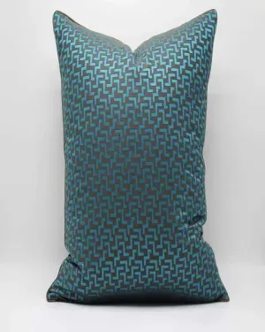 Brenda best blue geometric pillows & cushions- angie india