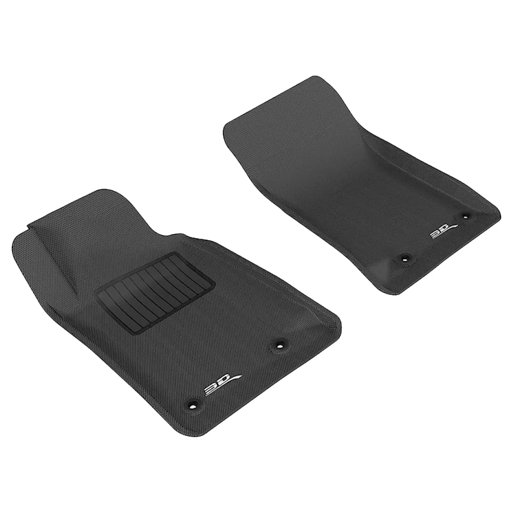 Camaro 3D MAXpider Kagu Floor Mats - Front : Black 2010-2015