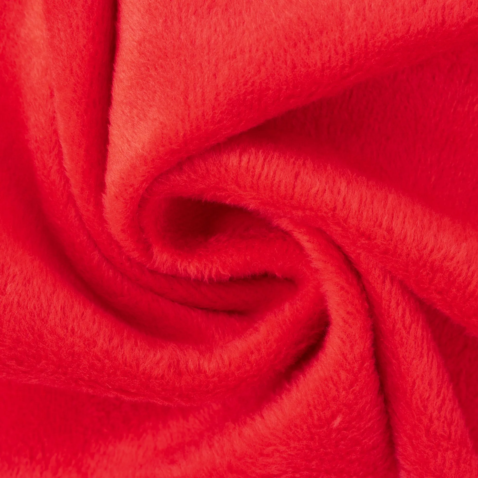 Chenille Fleece with Foil Drop - ALPINE - Red