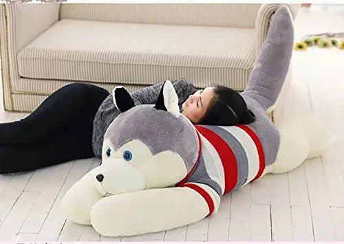 Chocozone Husky Dog Soft Toy Birthday Gift for Kids- Dog Lovers, 70cm