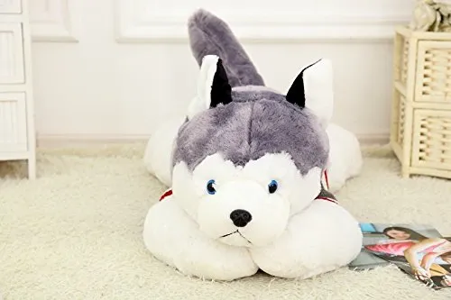 Chocozone Husky Dog Soft Toy Birthday Gift for Kids- Dog Lovers, 70cm