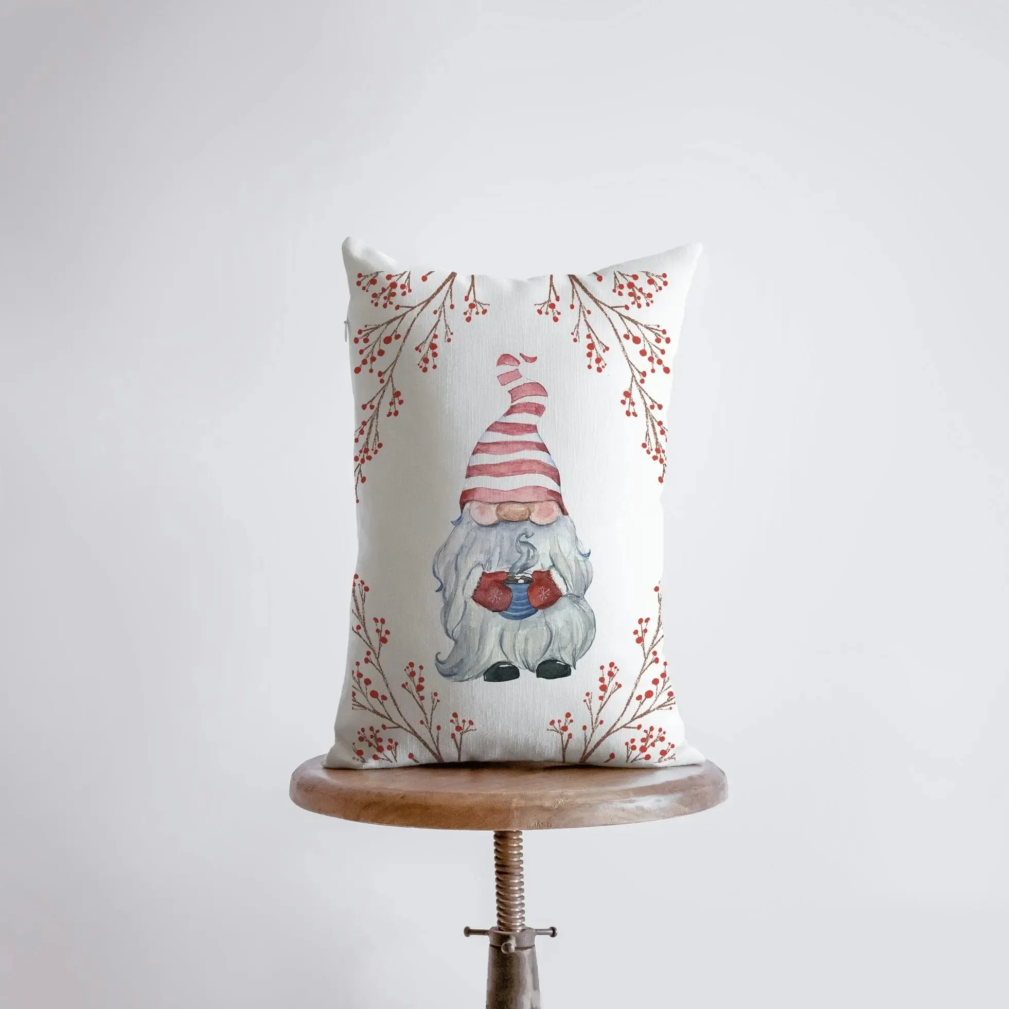 Christmas Gnome Red Stripes | 12x18 | Christmas Throw Pillow | Merry Christmas | Home Décor | Christmas Décor | Christmas Gift