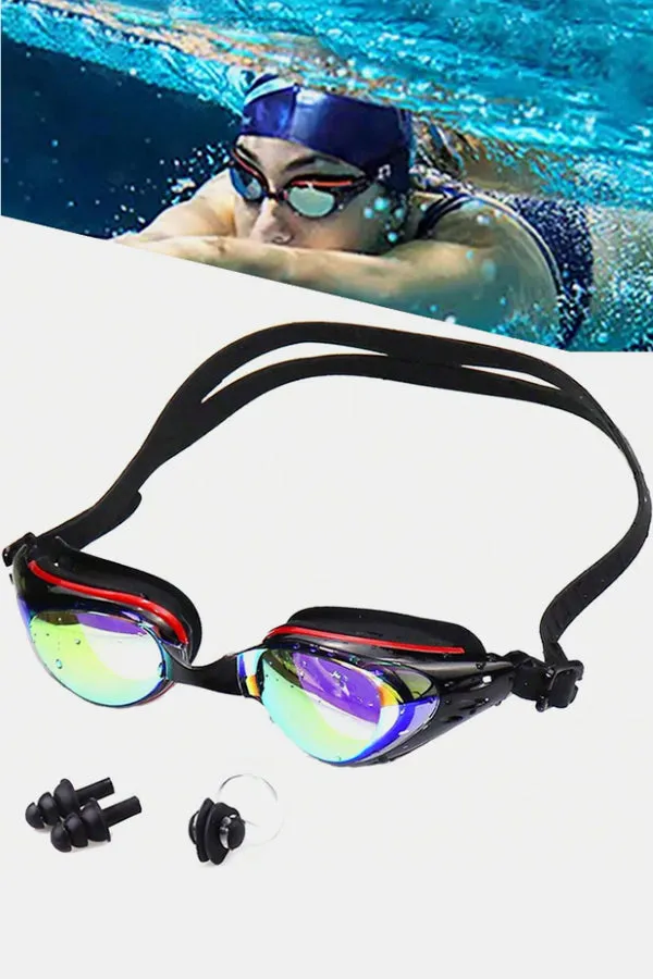 Colorful Polarized Swim Goggles Anti Fog Anti UV No Leakage Clear Swim Goggles