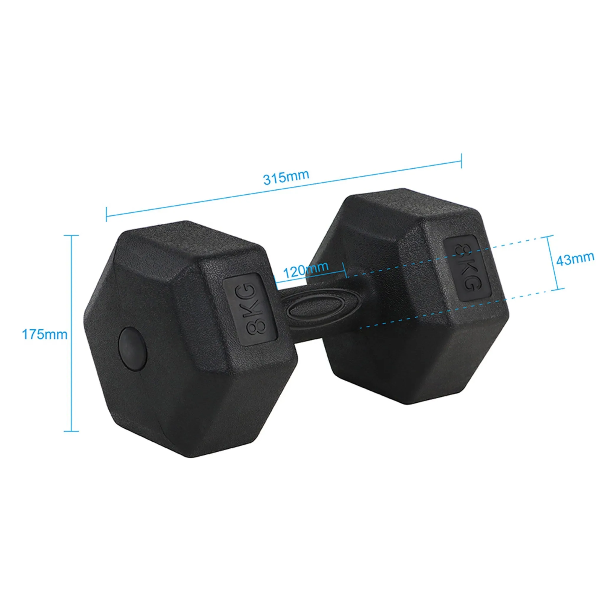 Comet Sports Heavy-Duty Hex Dumbbells, Black, 8kg, Set of 2 - Shoulders - 🏆 #81 - Sports/Outdoor - Best of December