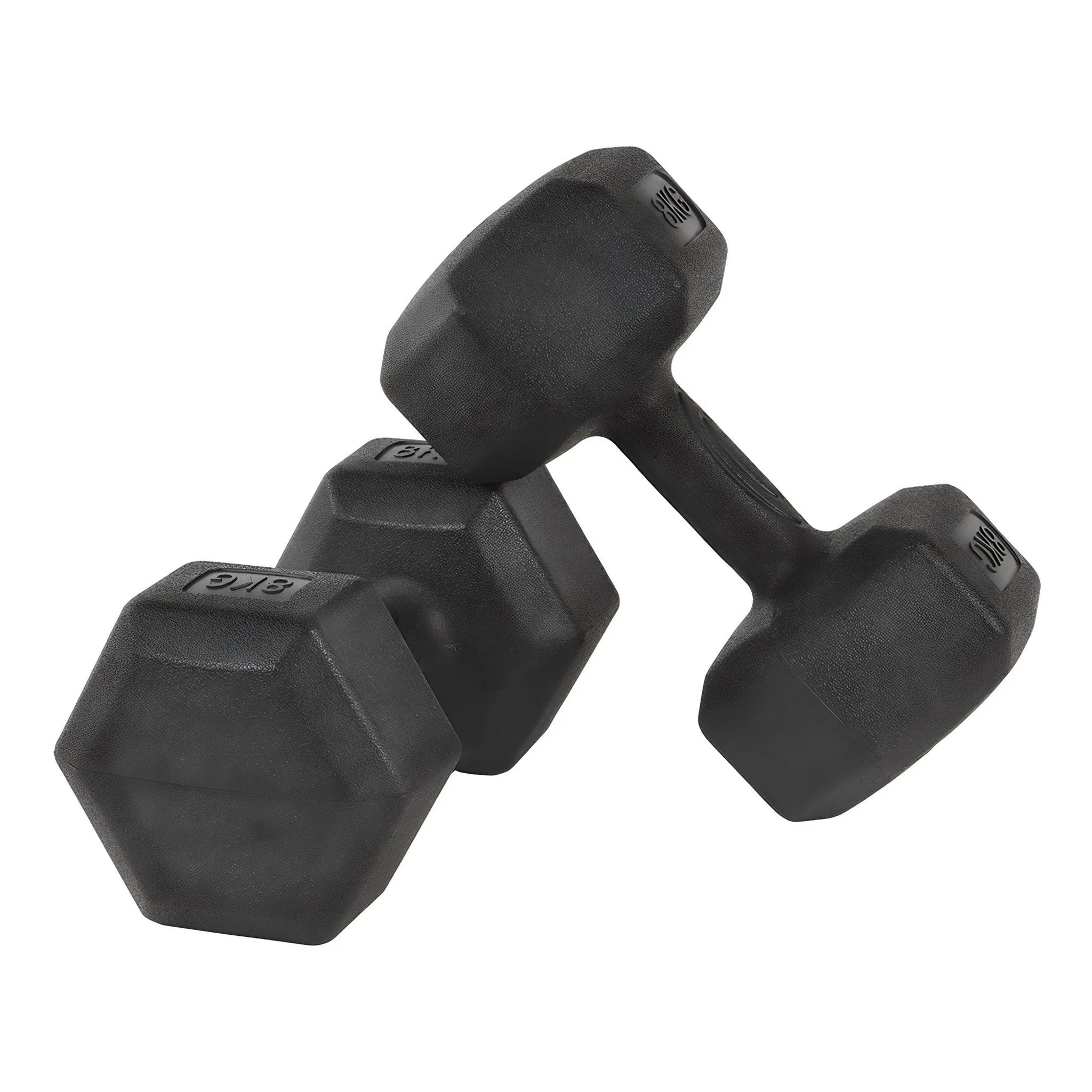 Comet Sports Heavy-Duty Hex Dumbbells, Black, 8kg, Set of 2 - Shoulders - 🏆 #81 - Sports/Outdoor - Best of December