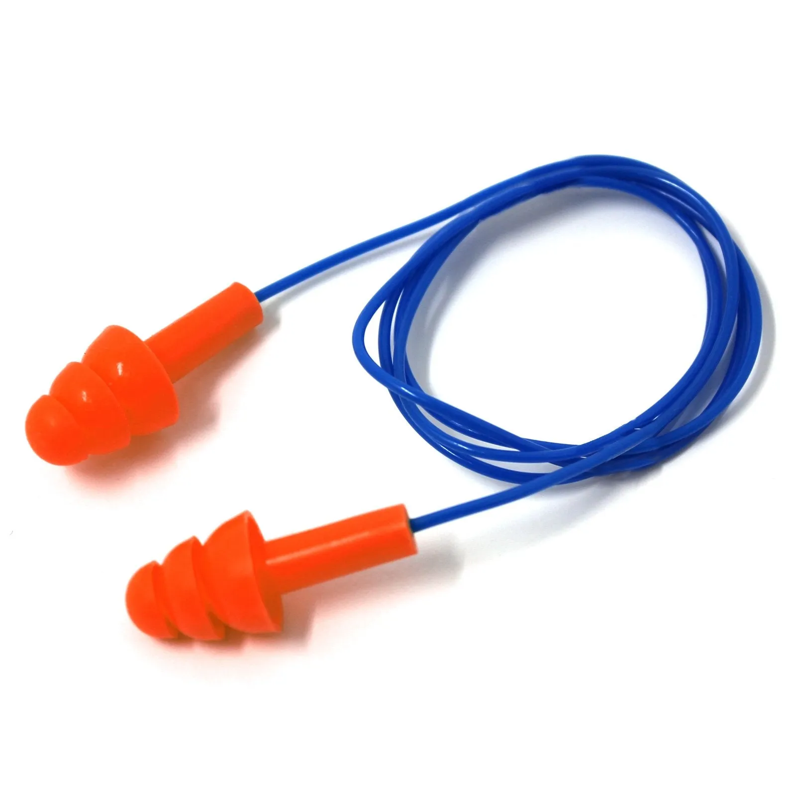 Corded 3-layer Red Silicone Ear Plug