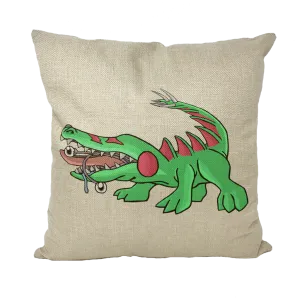 Crocodilas Throw Pillows