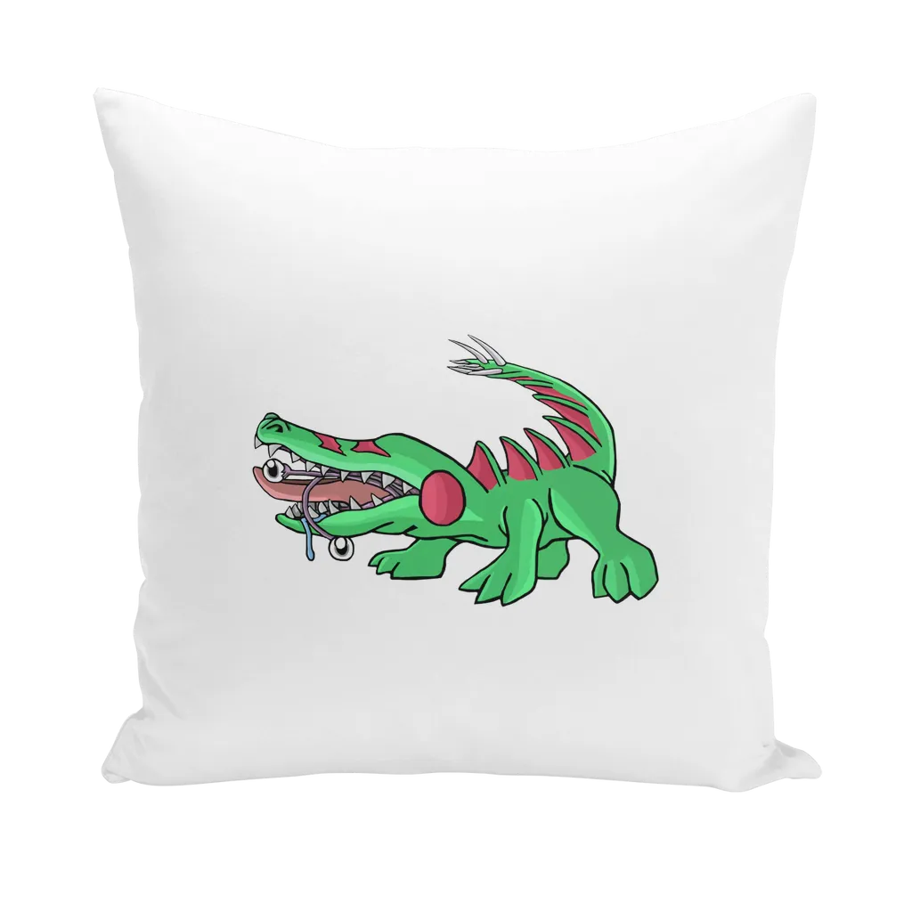 Crocodilas Throw Pillows