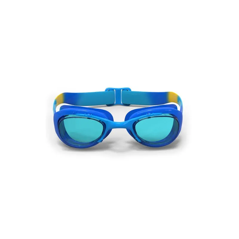 Decathlon-Nabaiji Junior Swimming Goggles XBASE - Clear Lenses - Blue Yellow