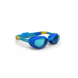 Decathlon-Nabaiji Junior Swimming Goggles XBASE - Clear Lenses - Blue Yellow