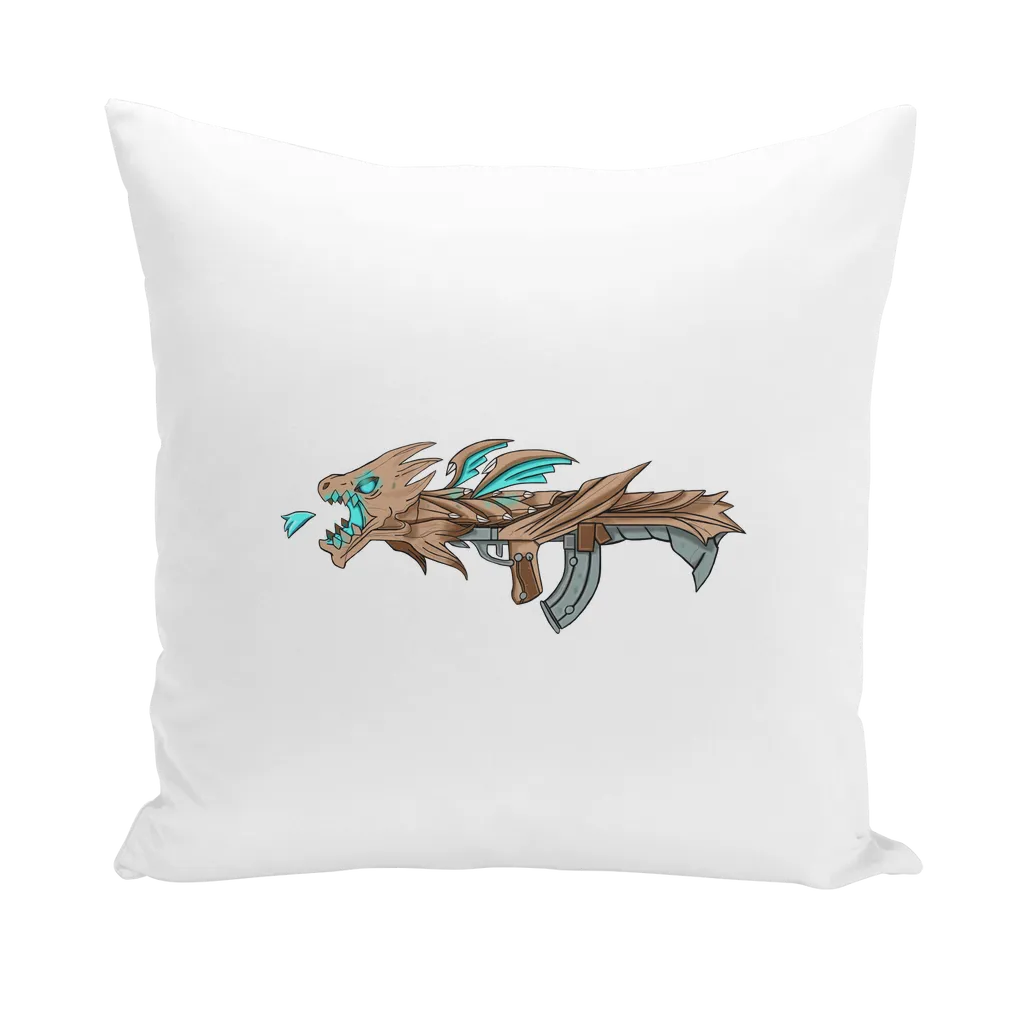 Dragon Gun Throw Pillows