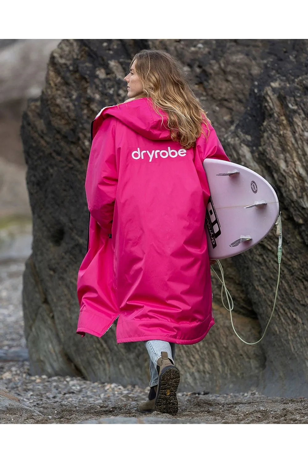 Dryrobe Advance Adult Long Sleeve Pink Light Grey