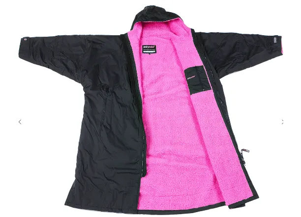 Dryrobe Advance Long Sleeve -Medium - 4 Colouways - Black/Blue, Black Red, Black/Grey & Black/Pink - In Stock