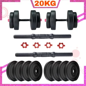 Dumbbells Set 20 kg Gym Weights Set with  Pair Dumbbell rods Adjustable Dumbbell