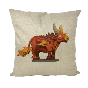 Fire Bull Throw Pillows