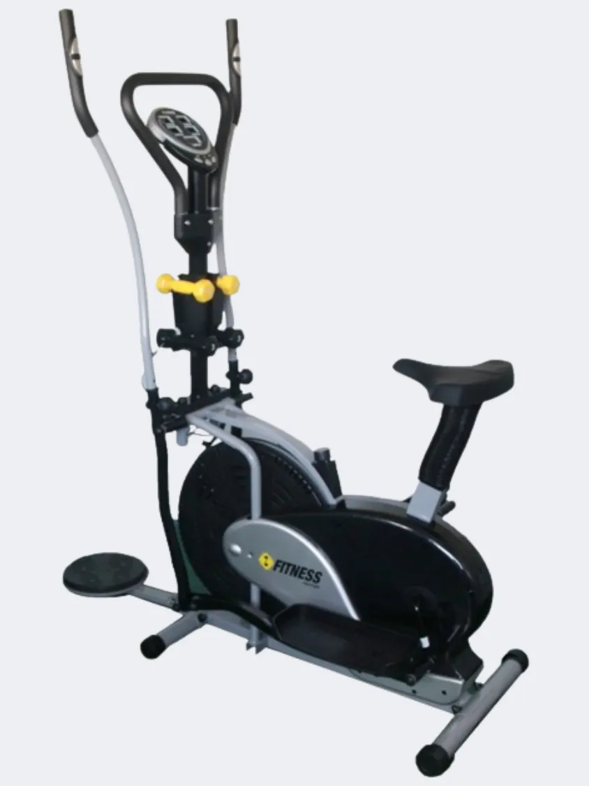 Fitness Factory Orbitrac With Dumbbells And Twister Fitness Elliptical Black