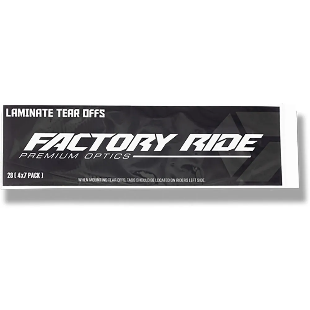 FXR 246020-0000-28 Factory Ride Laminate Tear-Offs 24-Clear Pack