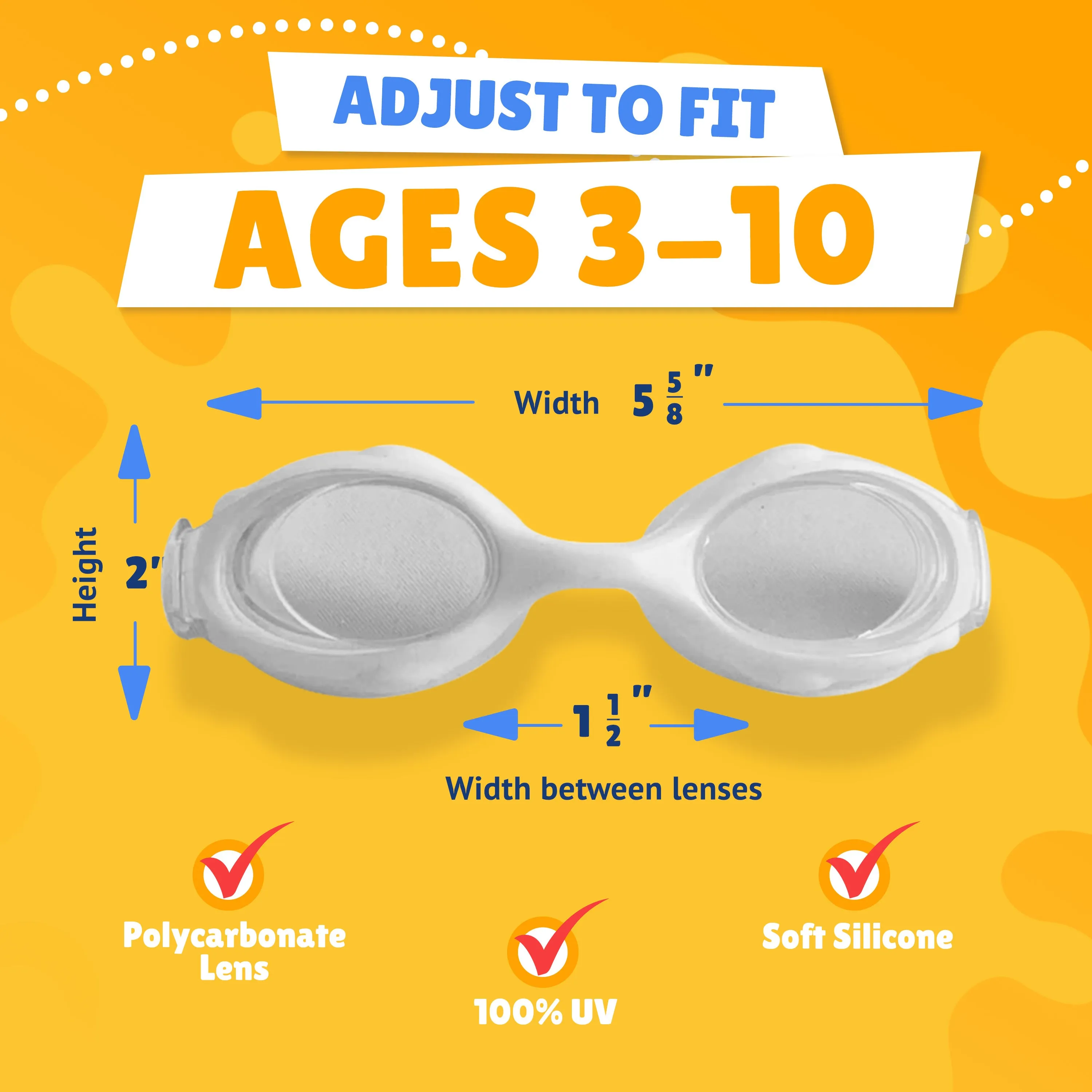 Goggles Only Kids White-Clear