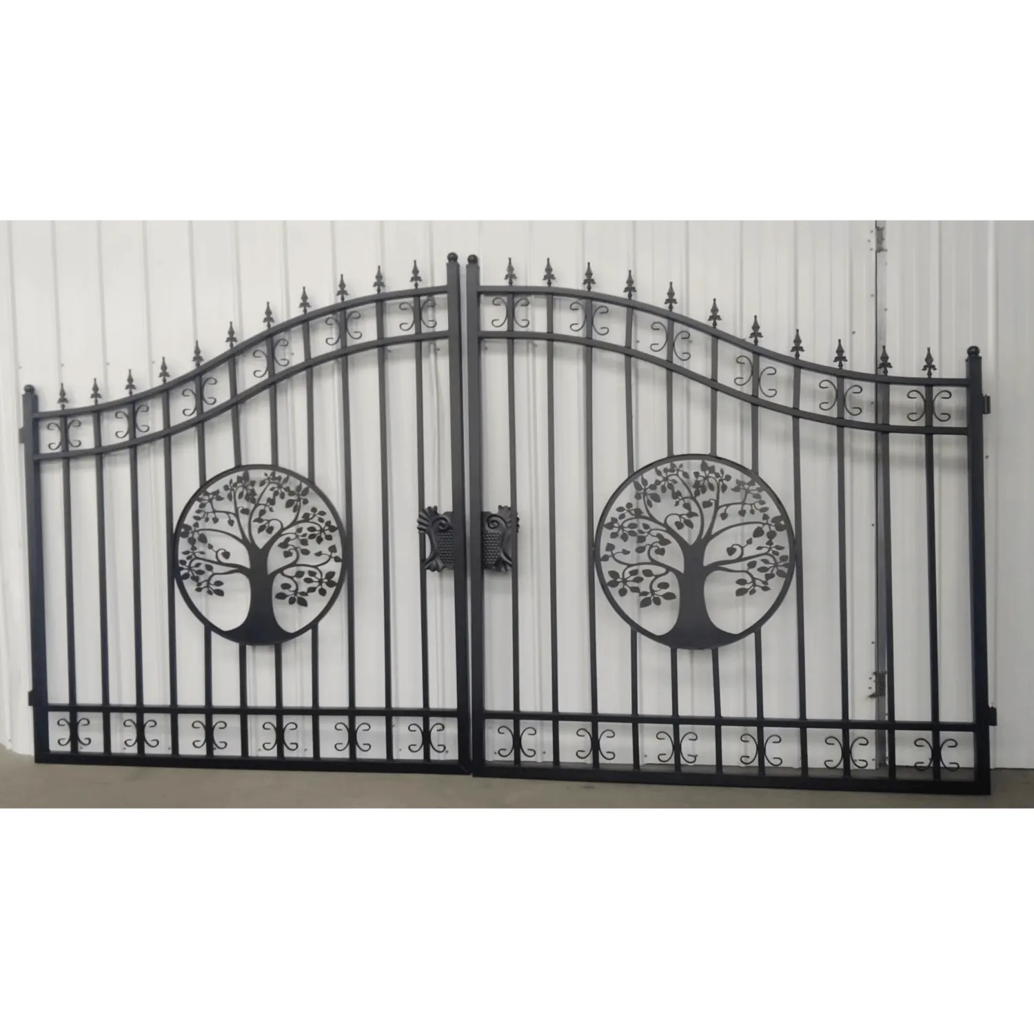 Greatbear Dual Swing Wrought Iron Gate for Driveway