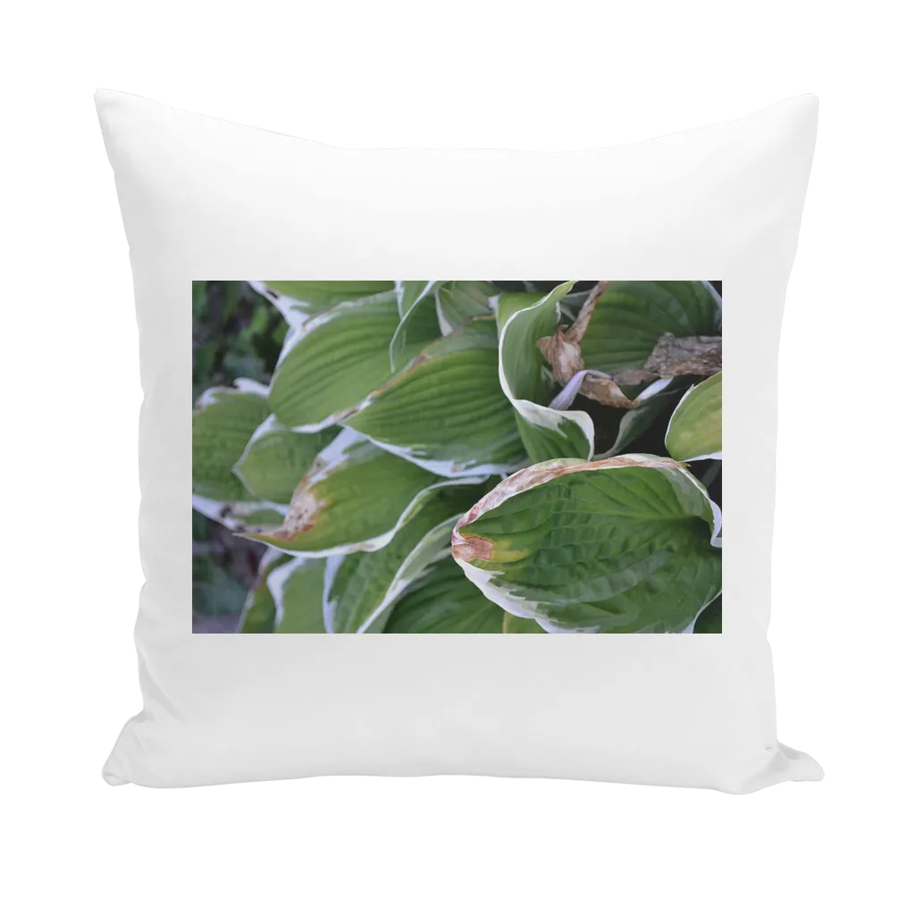 Green Leaves Throw Pillows