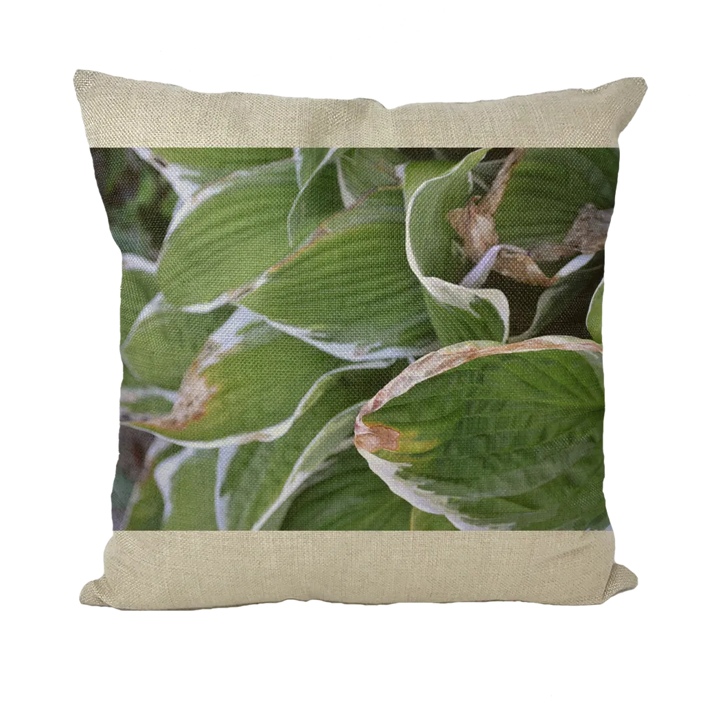 Green Leaves Throw Pillows