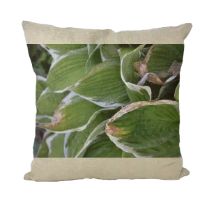 Green Leaves Throw Pillows