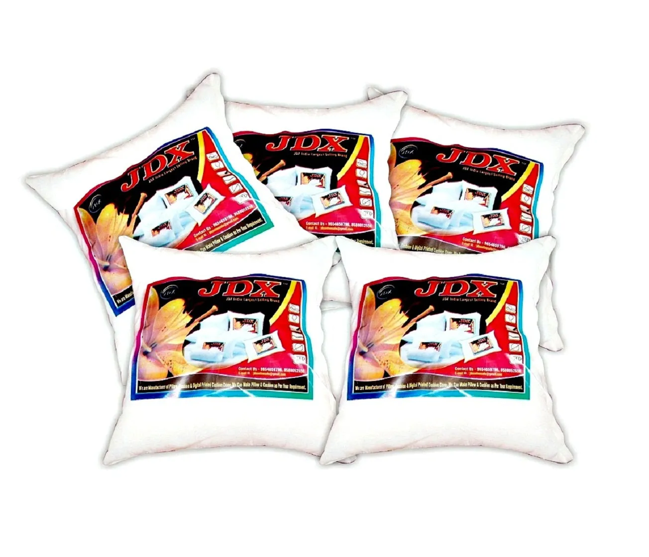 JDX Hotel Quality Premium Fibre Soft Filler Cushion, Stripe Sofa Cushion, Square Pillow Comfortable and Soft Pillows Set