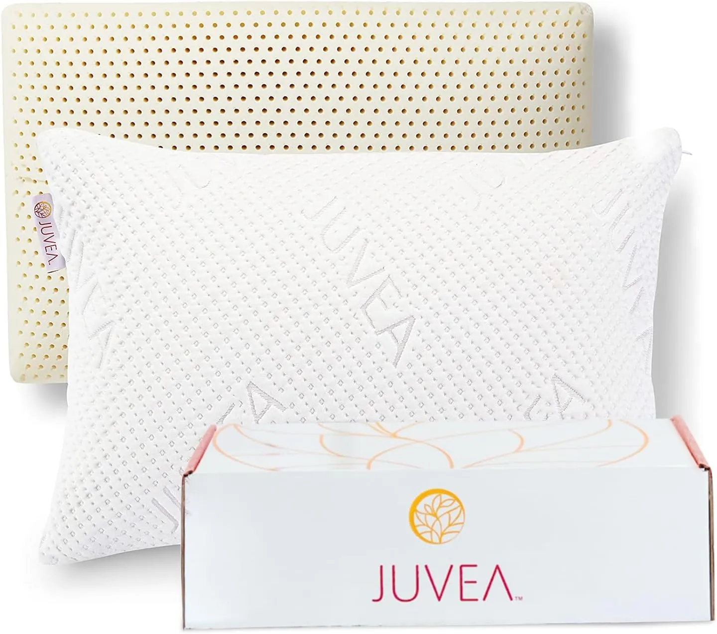 JUVEA Elevate High-Profile Talalay Latex Pillow with Organic Cotton Cover: Breathable, Durable & Oeko-TEX/FSC Certified