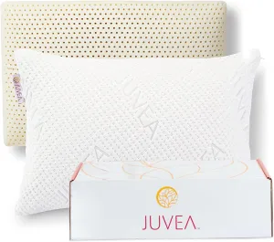 JUVEA Elevate High-Profile Talalay Latex Pillow with Organic Cotton Cover: Breathable, Durable & Oeko-TEX/FSC Certified