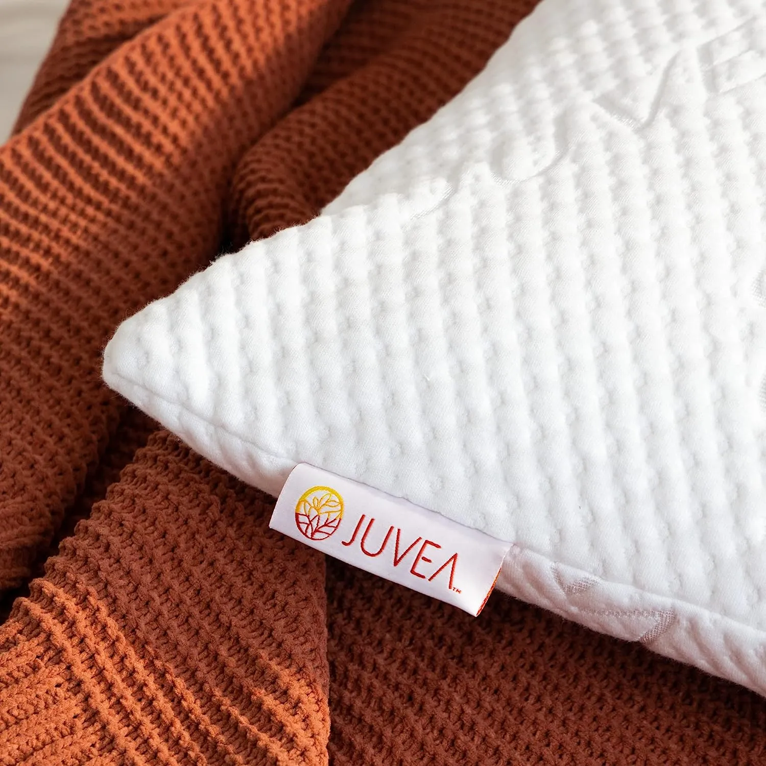 JUVEA Elevate High-Profile Talalay Latex Pillow with Organic Cotton Cover: Breathable, Durable & Oeko-TEX/FSC Certified