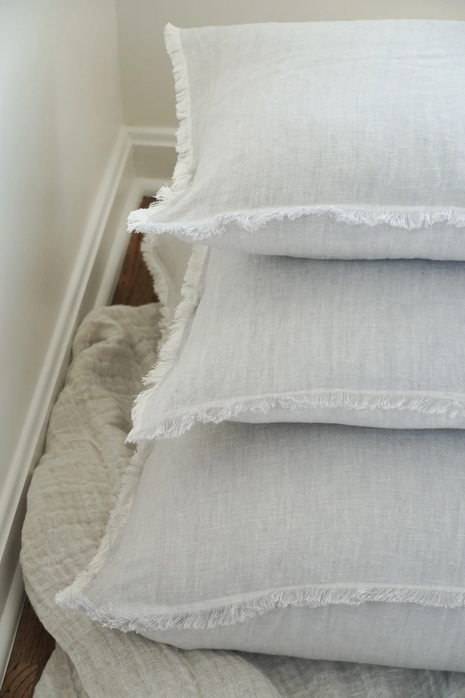 Light Grey Crossdye So Soft Linen Pillows