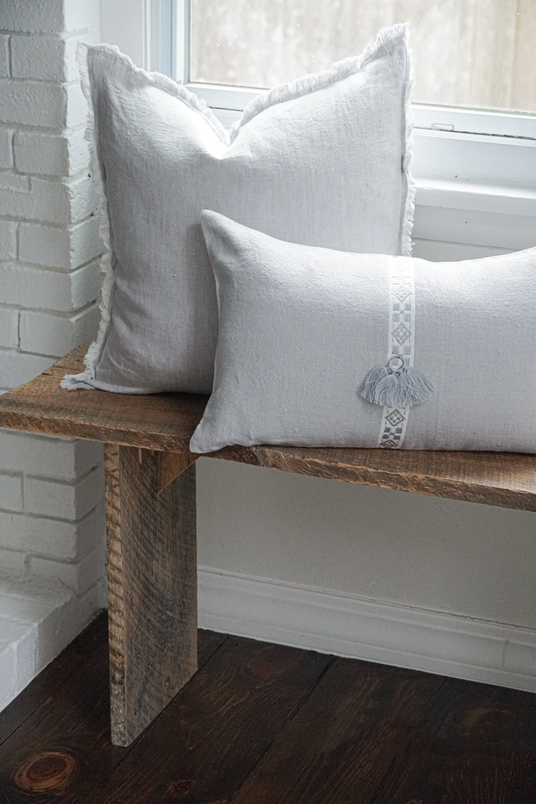 Light Grey Crossdye So Soft Linen Pillows