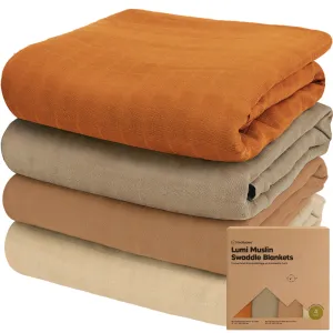 Lumi Muslin Swaddle Blankets (Spice)