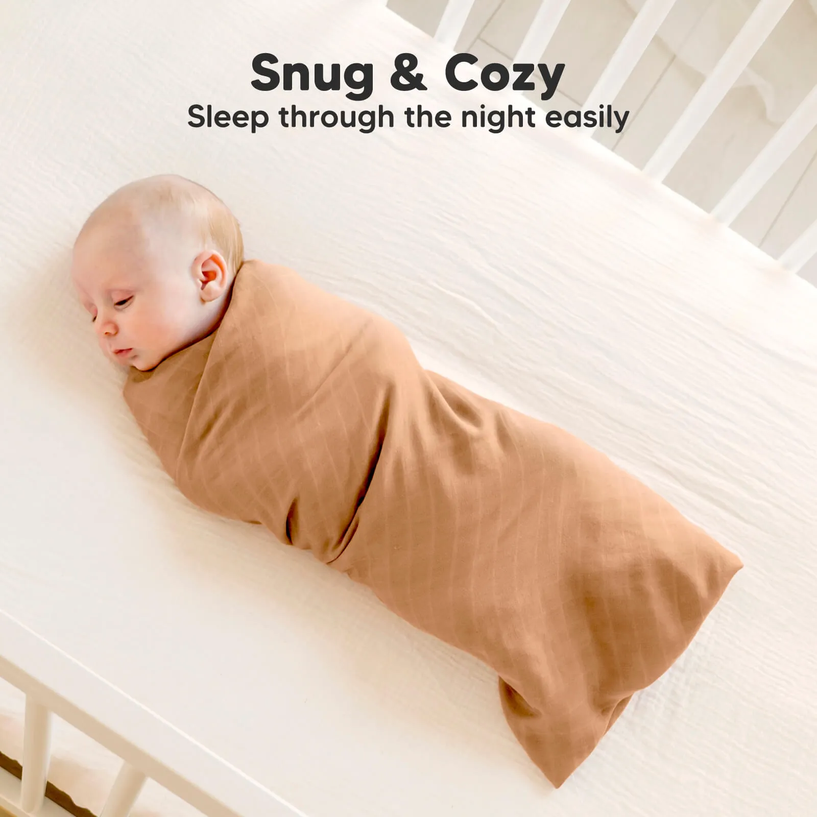 Lumi Muslin Swaddle Blankets (Spice)